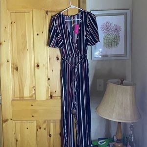 Striped jumpsuit